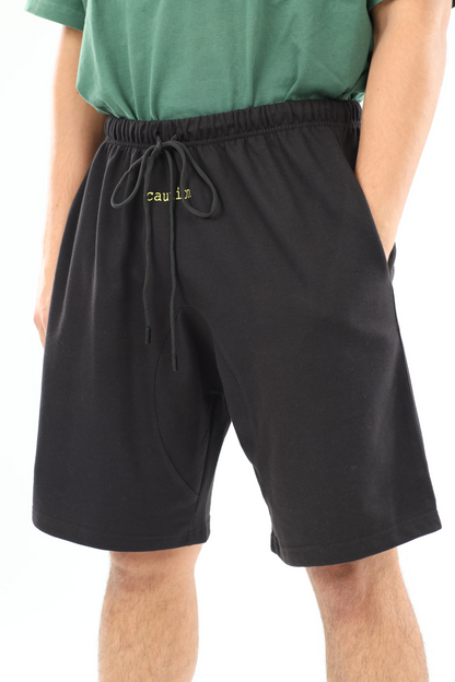 CAUTION embroidered shorts